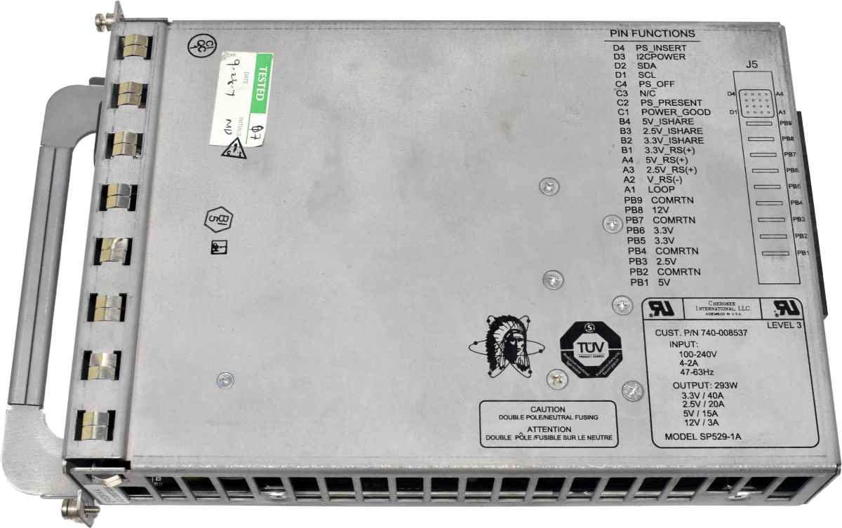 Juniper M7i 293W Power Supply SP529-1A 740-008537 Juniper M7i 293W Power Supply SP529-1A 740-008537