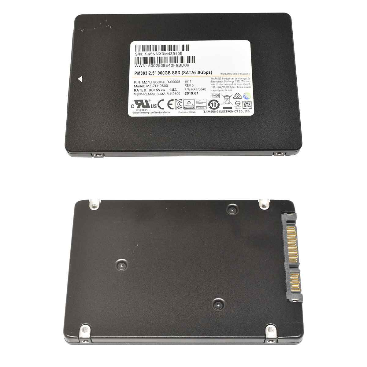 Samsung PM883 960GB 2.5" 6G SATA SSD MZ-7LH9600 Server Storage