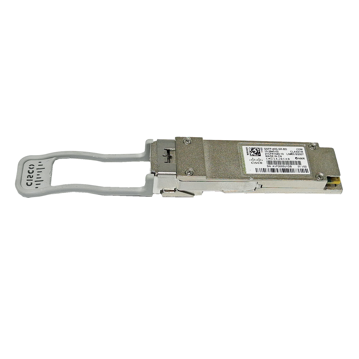 Cisco QSFP-40G-SR-BD QSFP-40GBASE-SR-BiDi LC Duplex MMF Transceiver Module 10-2945-02 Cisco QSFP-40G-SR-BD QSFP-40GBASE-SR-BiDi LC Duplex MMF Transceiver Module 10-2945-02