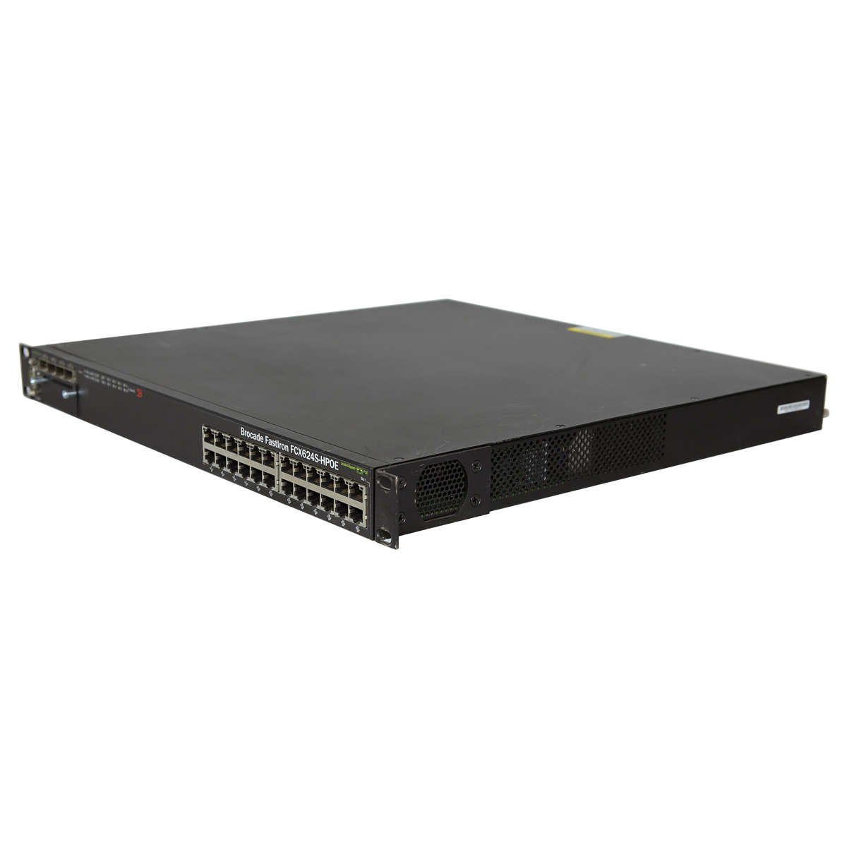 Brocade-FastIron-FCX624S-HPOE-80-1002387-04-24-Por-006.jpg Brocade FastIron FCX624S-HPOE 80-1002387-04 24-Port PoE Gigabit Ethernet Switch 4x SFP 1xPSU