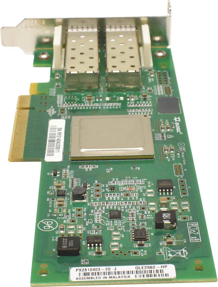 HP QLogic QLE2562-HP 2-Port 8G FC Network Adapter PCIe x8 AJ764-63002 489191-001 LP