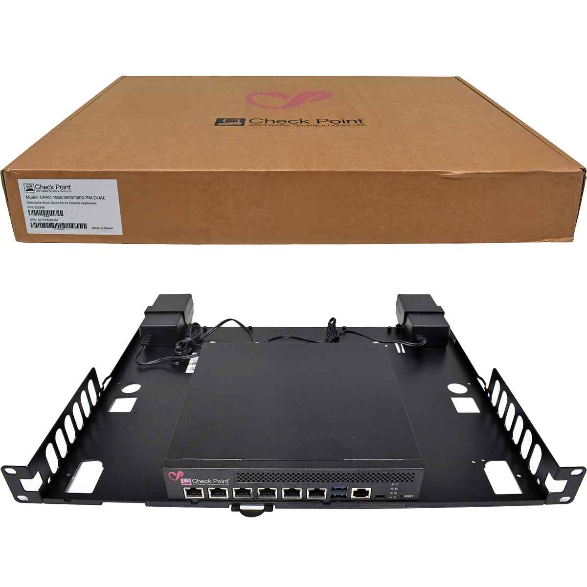 Check Point Quantum 3600 QB-1 Security Gateway Kit Rack Mount Shelf Neuwertig