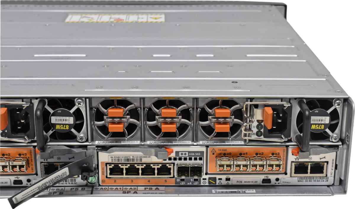 EMC VNXe 3200 NAS/SAN Storage 2x E5-2407 48GB PC3 25x SFF 2x Storage Controller 8x Mini GBIC +key no HDDs EMC VNXe 3200 NAS/SAN Storage 2x E5-2407 48GB PC3 25x SFF 2x Storage Controller 8x Mini GBIC +key no HDDs