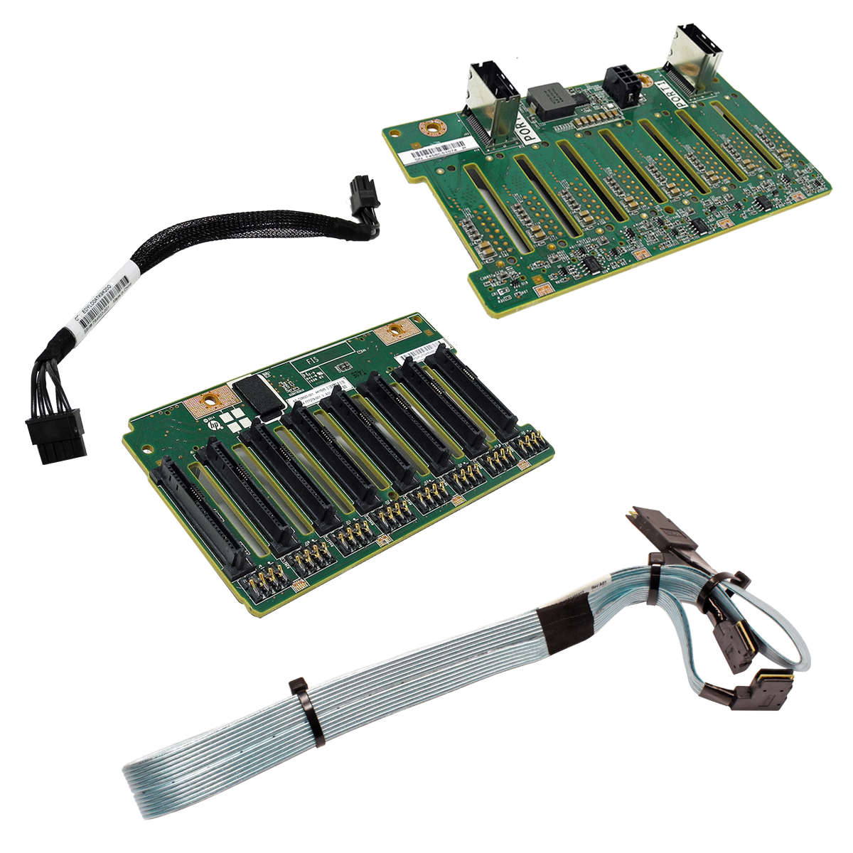 HP-SAS-Backplane-8x2-5-DL380-G9-ML350-G9-777279-00-001.jpg HP SAS Backplane 8x2,5'' DL380 G9 ML350 G9 777279-001 729820-001 + SAS Kabel 747559-001
