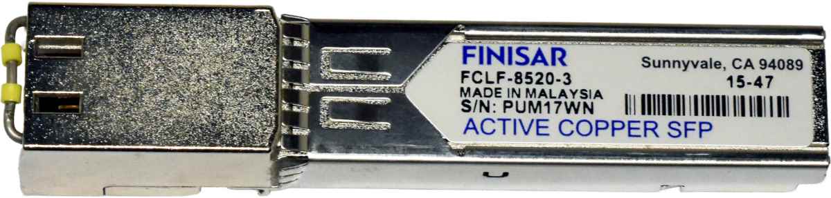Finisar FCLF-8520-3 RJ-45 GE SFP Transceiver Module