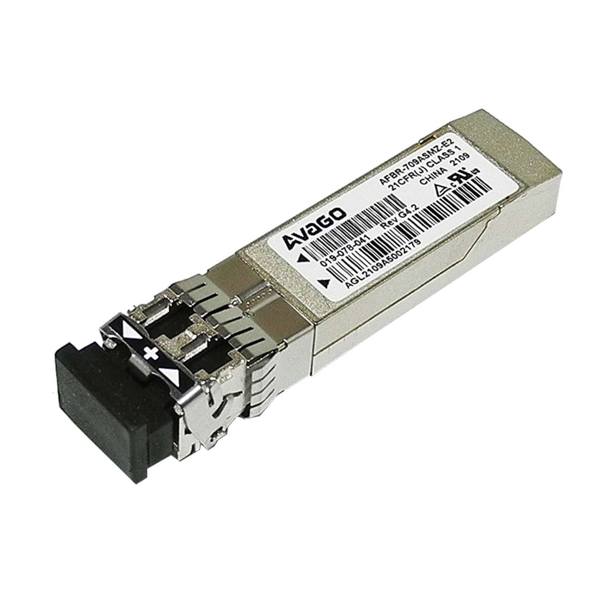 AVAGO-EMC-AFBR-709ASMZ-E2-10GBASE-FC-SFP-SR-850-nm-002.jpg AVAGO EMC AFBR-709ASMZ-E2 10GBASE FC SFP+ SR 850 nm Transceiver 019-078-041