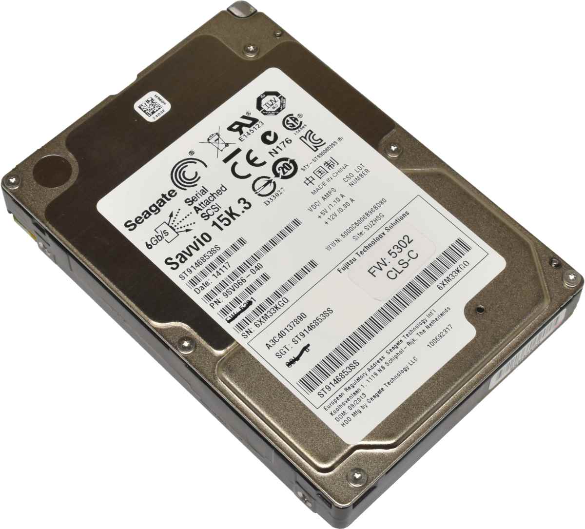 Seagate 146GB 2.5" 15K 6G SAS HDD Festplatte ST9146853SS 9SV066-040