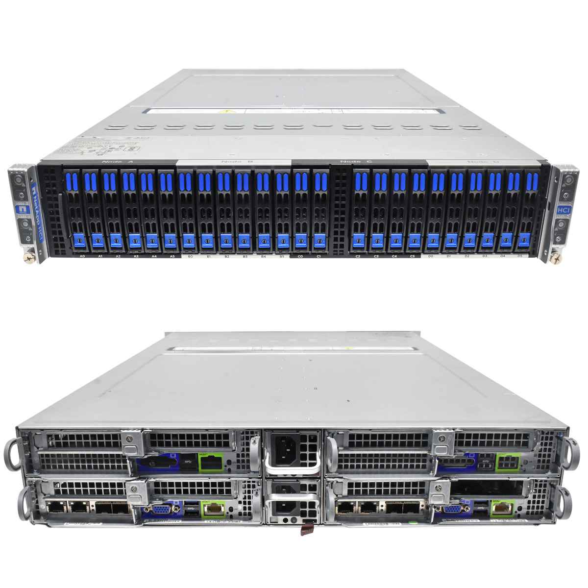 NetApp HCI Supermicro 4 Node Server NAF-1701 2x Node ohne CPU & RAM 4x Kühler 24x SFF Caddy NetApp HCI Supermicro 4 Node Server NAF-1701 2x Node ohne CPU & RAM 4x Kühler 24x SFF Caddy