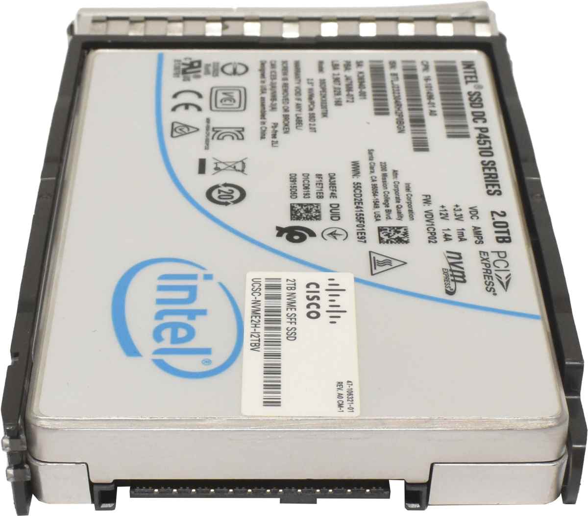 Cisco Intel DC P4510 Series 2TB 2.5" NVMe/PCIe SSD SSDPE2KX020T8K UCSC-NVME2H-I2TBV