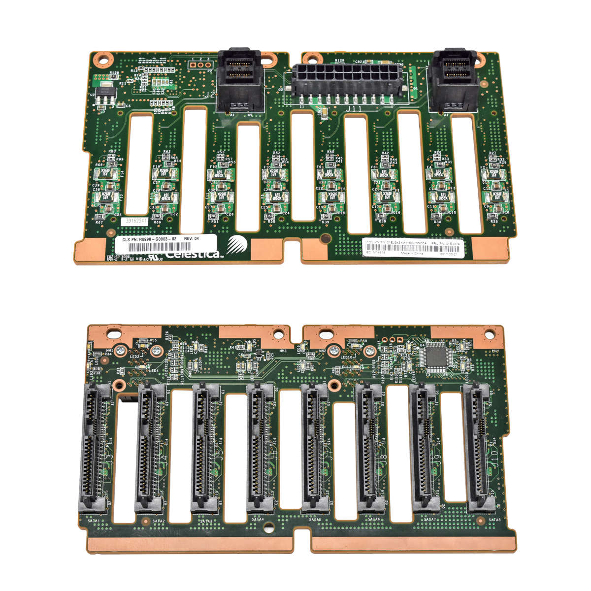 IBM-FlashSystem-V9000-SATA-8-Port-Drive-Backplane-002.jpg IBM FlashSystem V9000 SATA 8-Port Drive Backplane 01EJ374 R0998-G0003-02 + Kabel