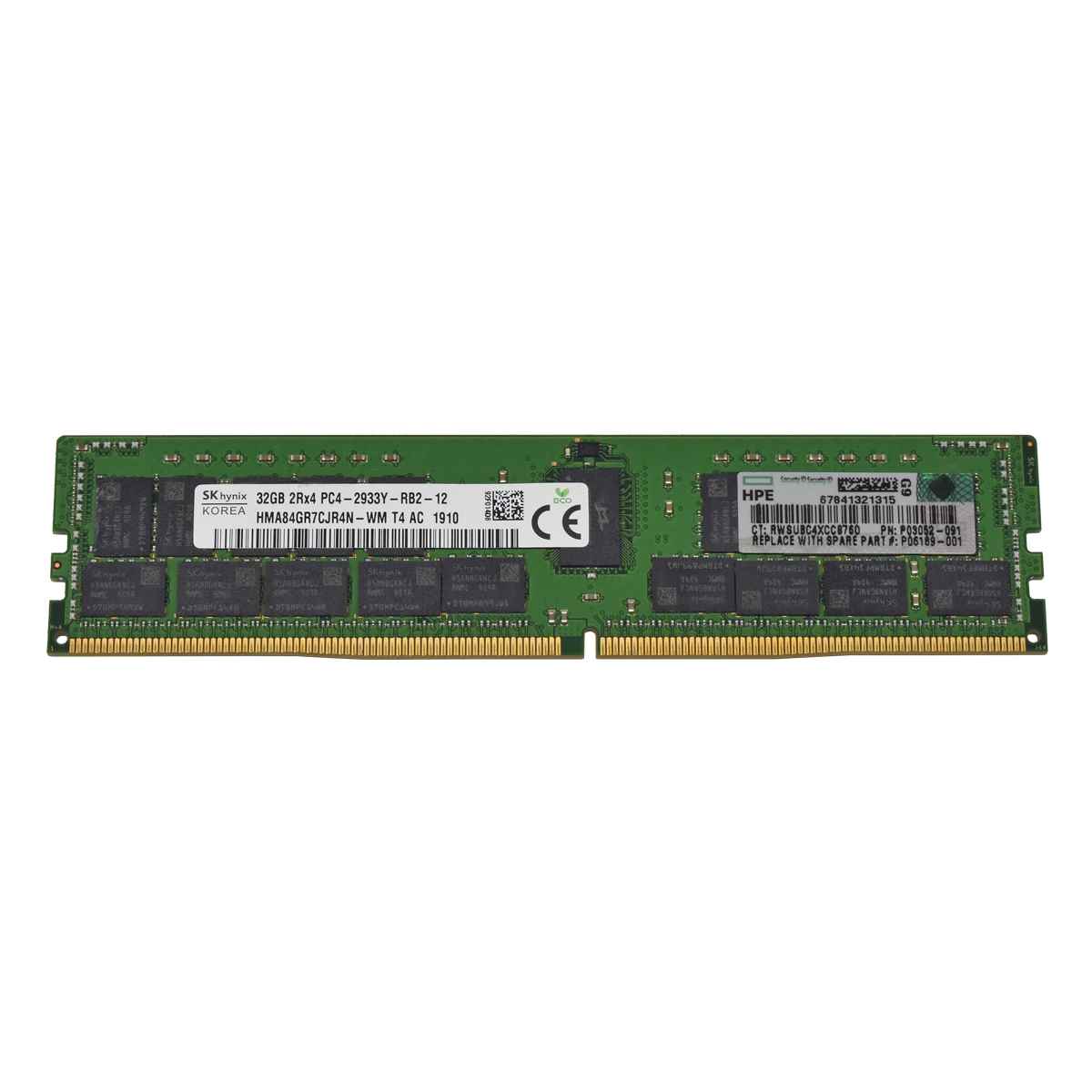 HP SKhynix 32GB 2Rx4 PC4-2933Y DDR4 RAM HMA84GR7CJR4N-WM P03052-091