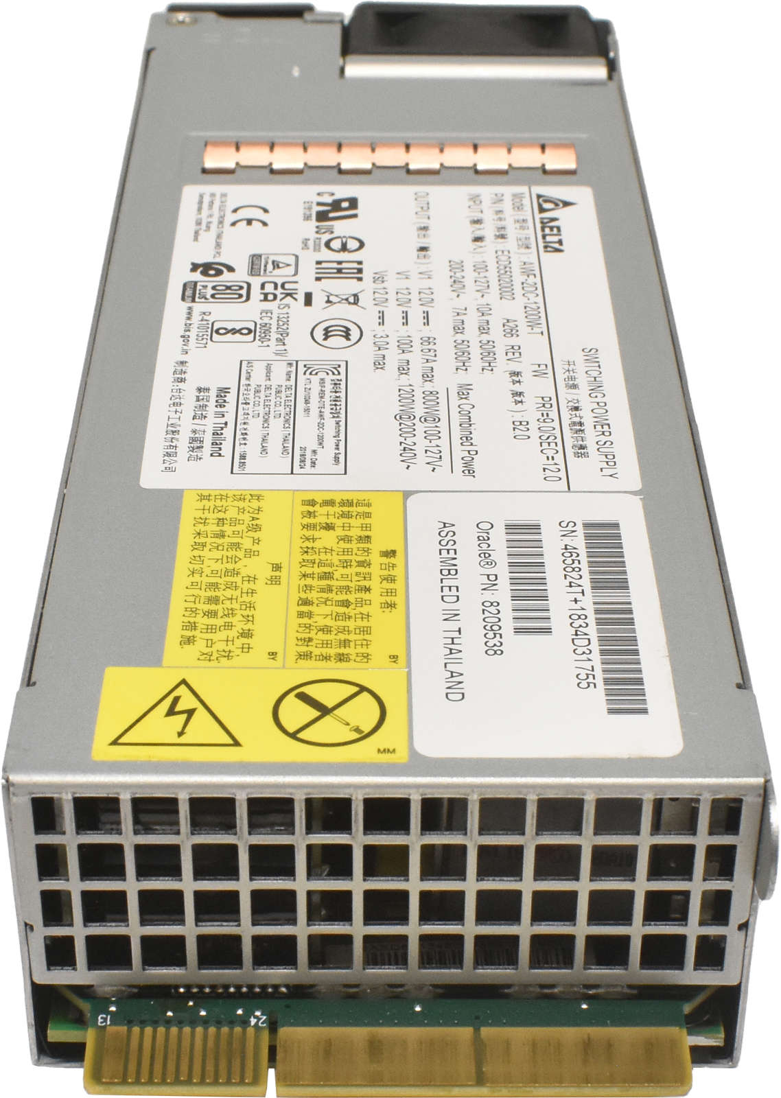 Sun Oracle Delta 1200W PSU / Netzeil AWF-2DC-1200W-T 8209538 für X7-2, X8-2 Chassis