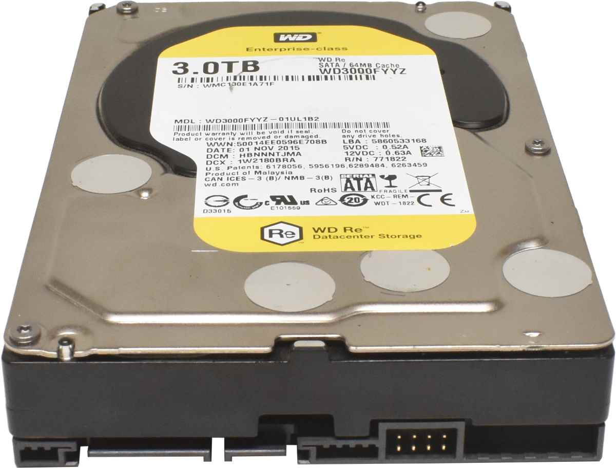 Western Digital RE 3TB 3.5" 7.2K SATA 6G HDD Festplatte WD3000FYYZ-01UL1B2 Western Digital RE 3TB 3.5" 7.2K SATA 6G HDD Festplatte WD3000FYYZ-01UL1B2