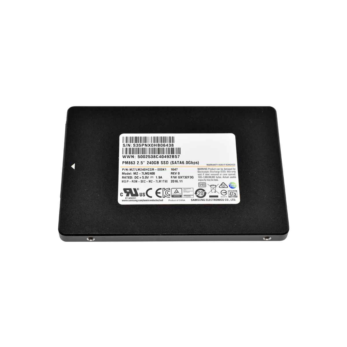 Samsung 240GB 2.5" 6G SATA SSD MZ7LM240HCGR MZ-7LM2400 PC Laptop Samsung 240GB 2.5" 6G SATA SSD MZ7LM240HCGR MZ-7LM2400 PC Laptop