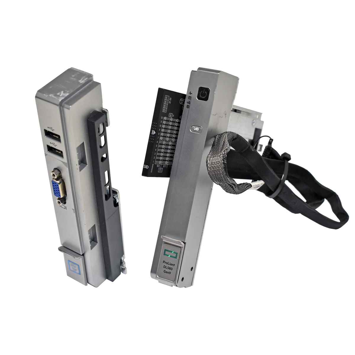 HP ProLiant DL580 Gen9 Right Ear Bezel UID/Power/SID Assy 735524-001 Left Ear Bezel VGA 2x USB HP Right Ear Bezel UID/Power/SID Assy 735524-001 Left Ear Bezel VGA 2x USB ProLiant DL580 Gen9