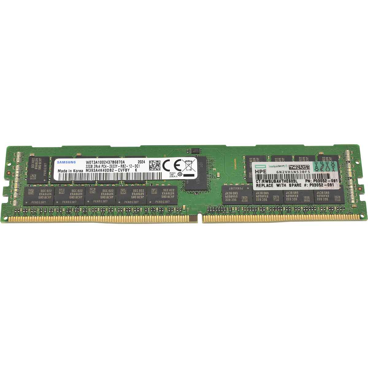 HP Samsung 32GB 2Rx4 PC4-2933Y DDR4 RAM M393A4K40DB2-CVF P03052-091 G10 HP Samsung 32GB 2Rx4 PC4-2933Y DDR4 RAM M393A4K40DB2-CVF P03052-091 G10