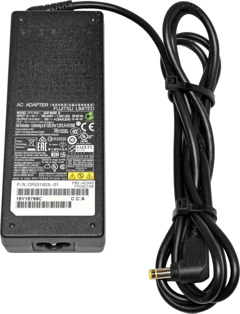 Fujitsu Delta ADP-80SB B CP531925-01/26-01 80W AC Adapter 19V 4.22A +Power Cord Fujitsu Delta ADP-80SB B CP531925-01/26-01 80W AC Adapter 19V 4.22A +Power Cord