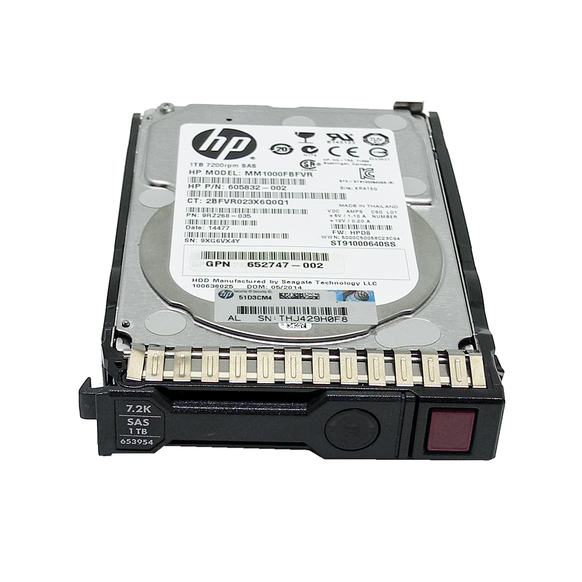HP 300GB 2.5" 6G 10k SAS HDD HotSwap Festplatte 653955 599476-001 mit Rahmen HP 600GB 2.5" 12G 10k SAS HDD Festplatte 781577-001 EG0600JEMCV MSA Storage