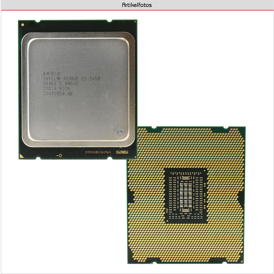 Intel Xeon Processor E5-2650 20MB Cache 2.00GHz OctaCore FC LGA 2011 P/N SR0KQ Intel Xeon Processor E5-4620 V2 20MB Cache 2.6 GHz 8 Core FCLGA2011 P/N SR1AA
