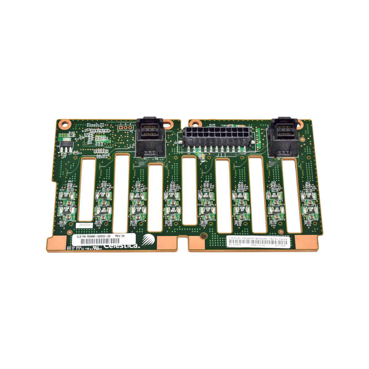 IBM-FlashSystem-V9000-SATA-8-Port-Drive-Backplane-003.jpg IBM FlashSystem V9000 SATA 8-Port Drive Backplane 01EJ374 R0998-G0003-02 + Kabel
