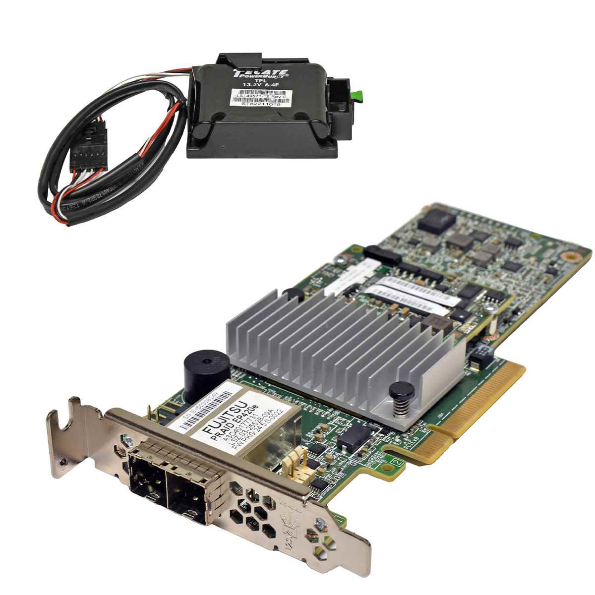 Fujitsu LSI PRAID EP420e Dual-Port 12Gb PCIe x8 3.0 SAS/SATA RAID Controller +Cache +BBU LP Fujitsu LSI PRAID EP420e Dual-Port 12Gb PCIe x8 3.0 SAS/SATA RAID Controller +Cache +BBU LP