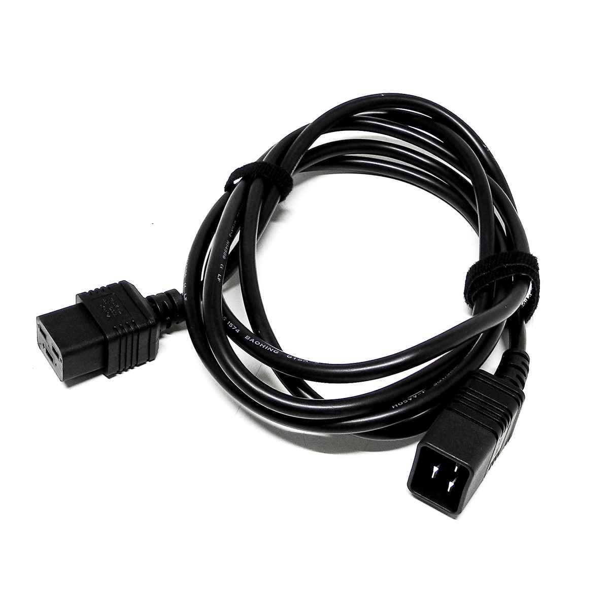Volex Kaltgeräte Netzkabel 2.5 m lang IEC320 C19 Buchse / C20 Stecker Netzkabel 2m C20 - C19 IBM 39M5388 H05VV-F 3G1,5mm schwarz