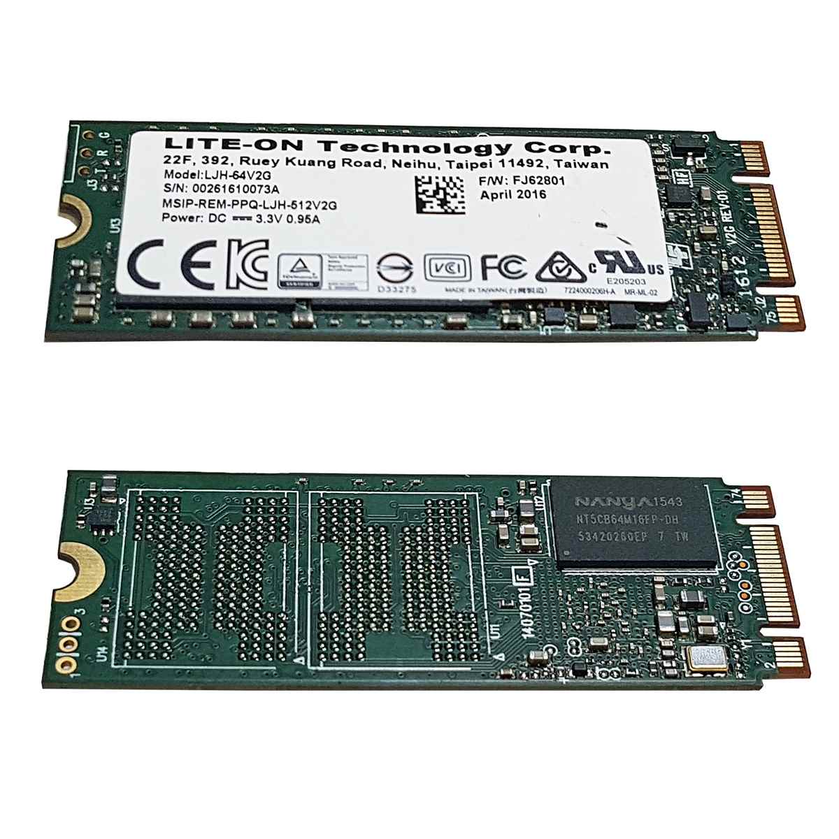 LITE-ON LJH-64V2G M.2 2260 SATA 64GB SSD Card for Laptops/Notebooks