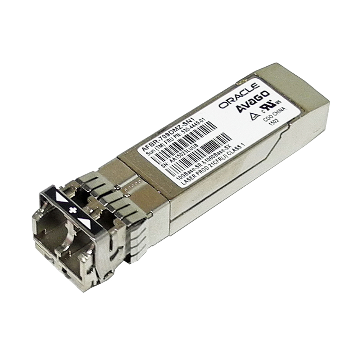 AVAGO SUN AFBR-709DMZ-SN1 10GBASE SR 850 nm FC SFP+ Transceiver 530-4449-01 AVAGO SUN AFBR-709DMZ-SN1 10GBASE SR 850 nm FC SFP+ Transceiver 530-4449-01