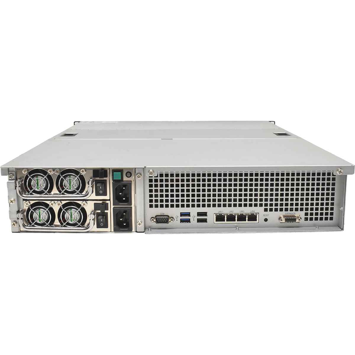 Synology RS2414RP+ NAS Rack Station Intel Atom Dual Core CPU 2GB DDR3 Ohne Festplatten 12x Rahmen