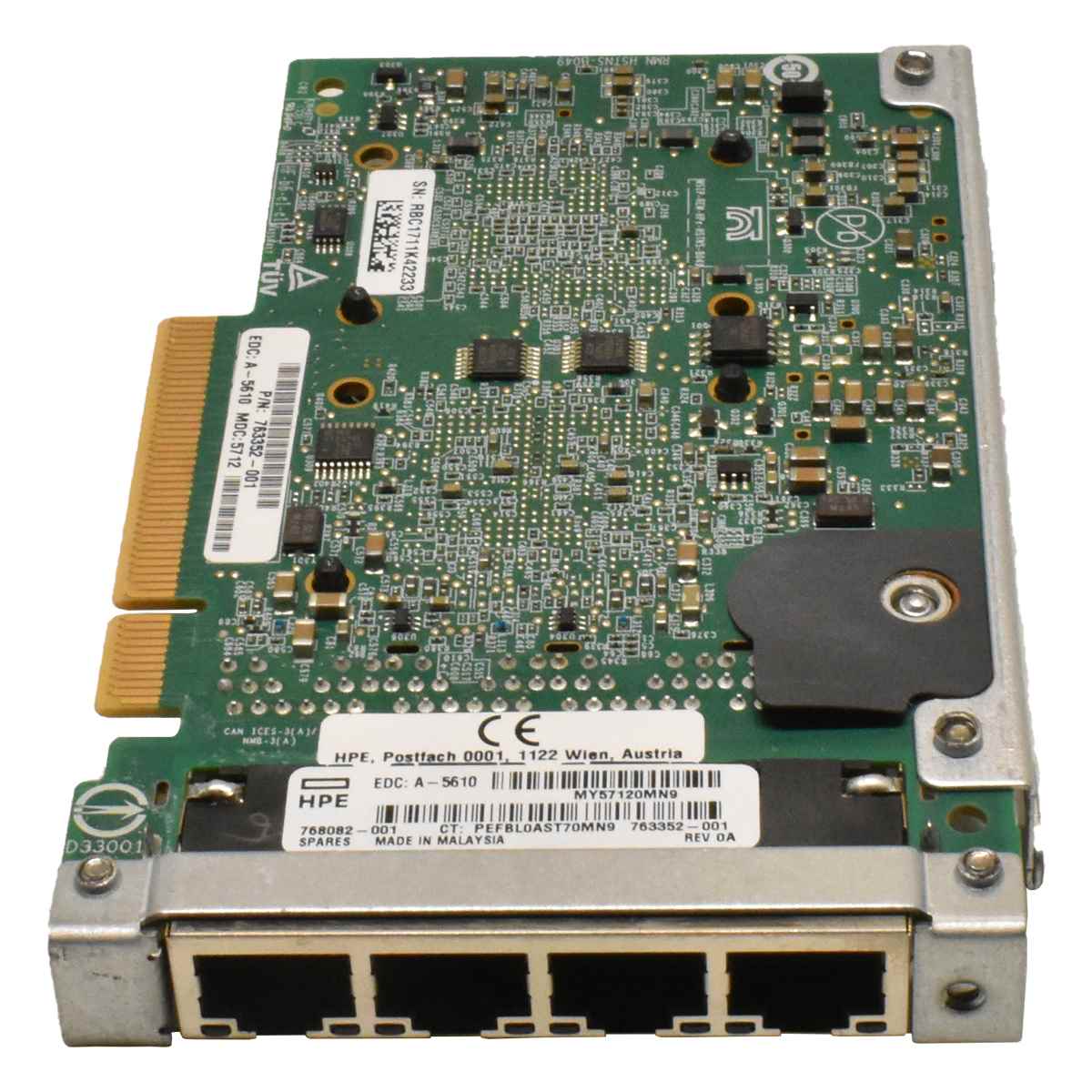HP 763352-001 4-port FlexFabric 536FLR-T Pci Express 3.0 X8 10 Gps Network Adapter HP 763352-001 4-port FlexFabric 536FLR-T Pci Express 3.0 X8 10 Gps Network Adapter