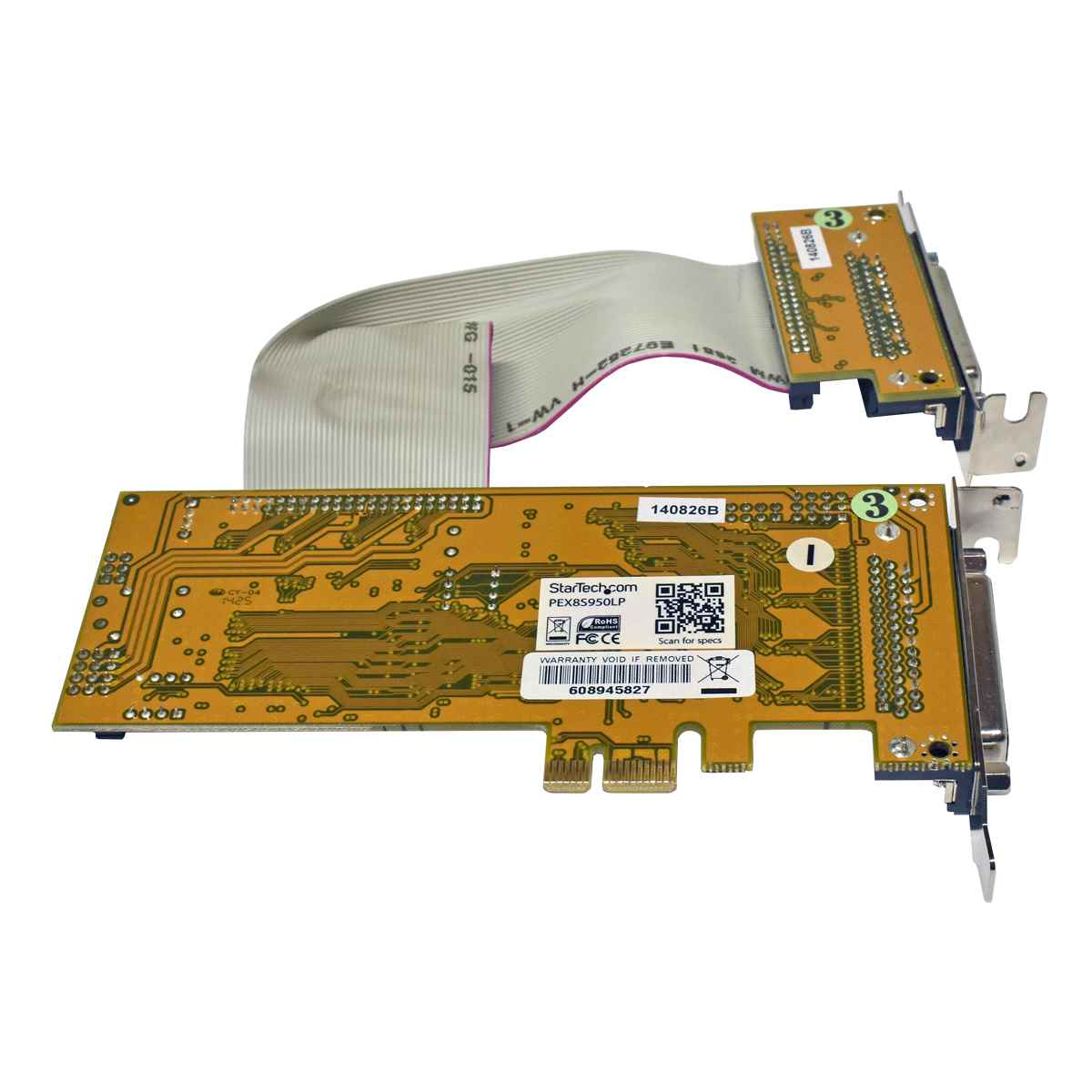 StarTech PEX8S950LP 8-Port PCIe RS232 Serial Adapter Card, Serial DB9 Controller/Expansion Card 16C950 UART StarTech PEX8S950LP 8-Port PCIe RS232 Serial Adapter Card, Serial DB9 Controller/Expansion Card 16C950 UART