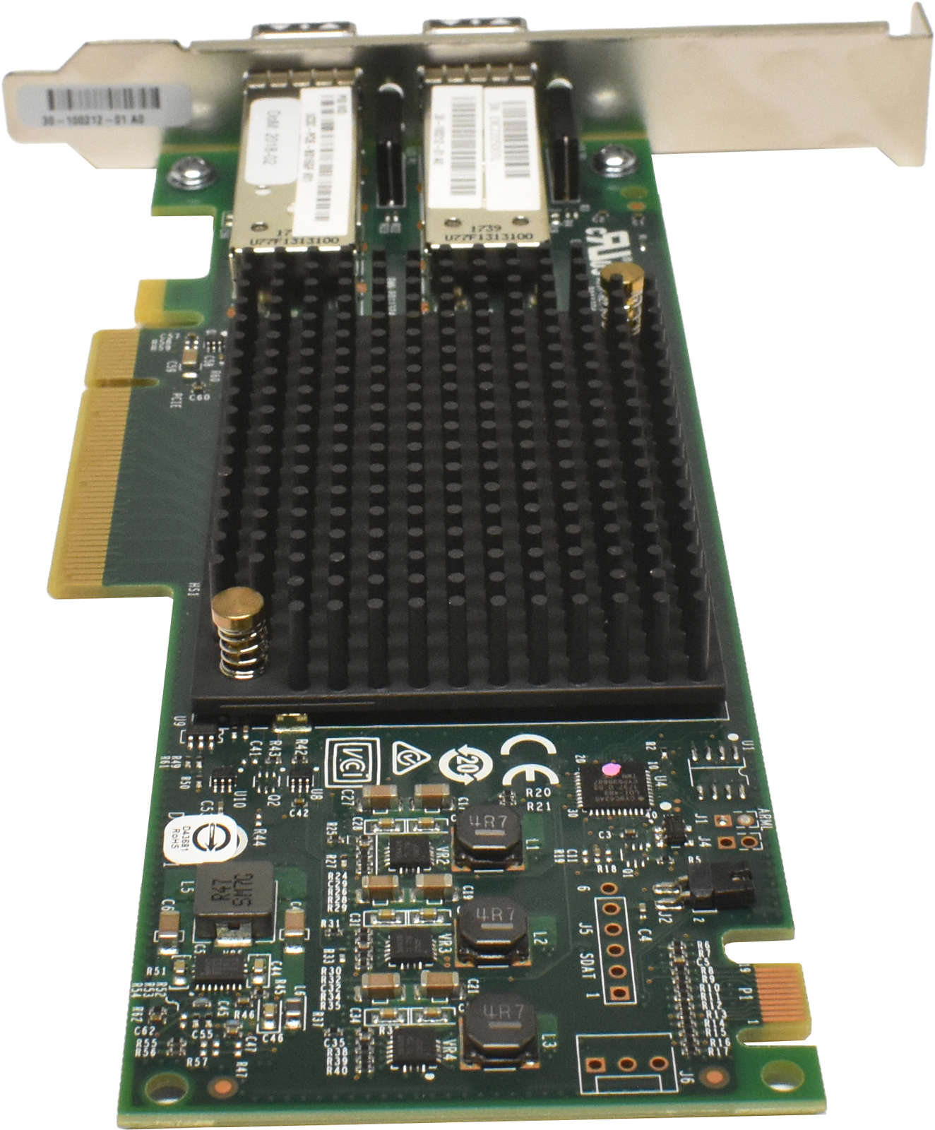 Cisco-Emulex-UCSC-PCIE-BD16GF-Dual-Port-16GB-FC-PC-004.jpg Cisco Emulex UCSC-PCIE-BD16GF Dual-Port 16GB FC PCIe 3.0 x8 Host Bus Adapter 30-100212-01 + 2x GBIC FP