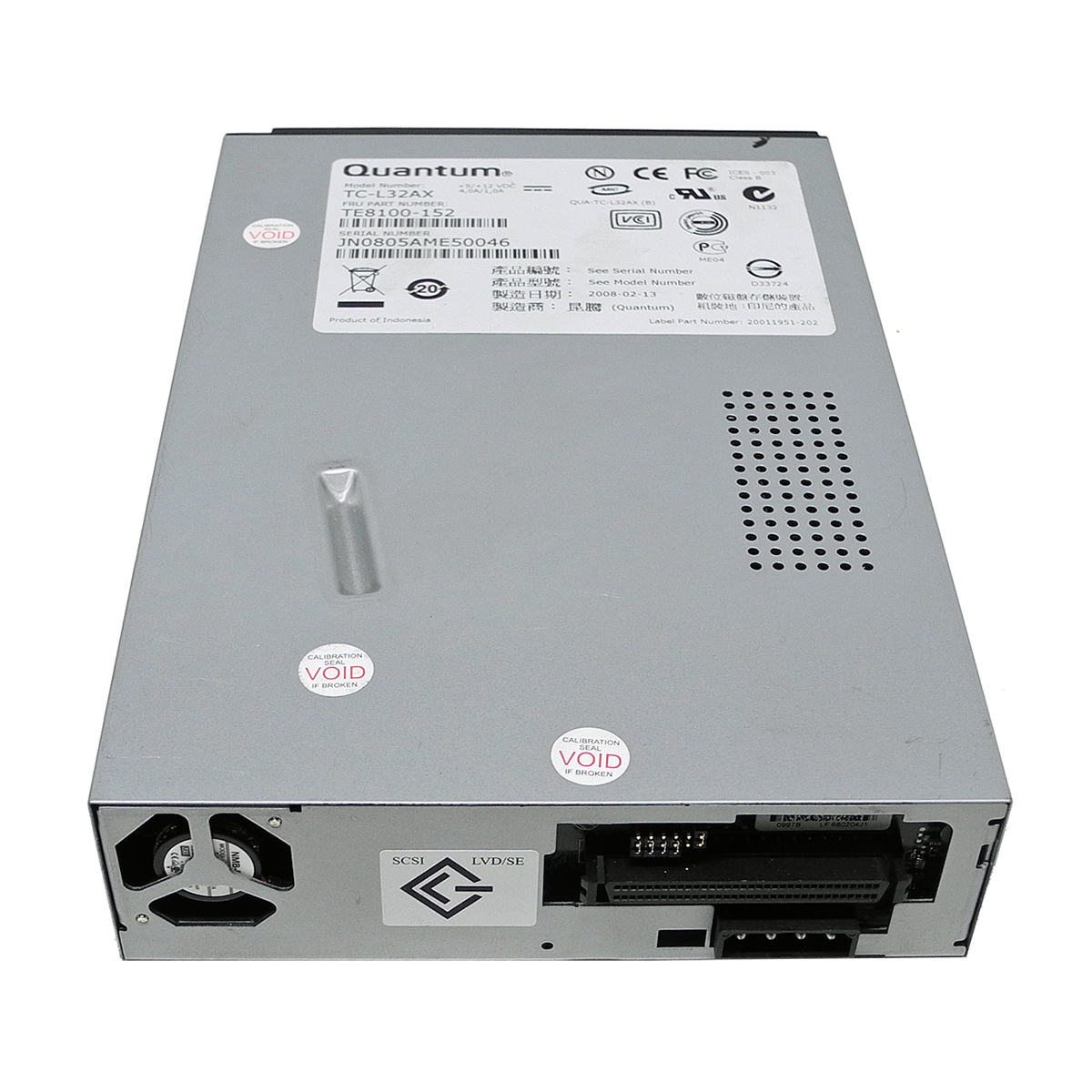 Quantum TC-L32AX LTO-3 Tape Drive/Bandlaufwerk für L700 Tape Library TE8100-152 Quantum TC-L32AX LTO-3 Tape Drive/Bandlaufwerk für L700 Tape Library TE8100-152