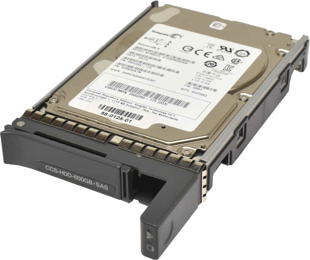 Cisco Seagate 600GB 2.5" 10K 6G SAS HDD Festplatte ST600MM0006 CCS-HDD-600GB/SAS mit Rahmen