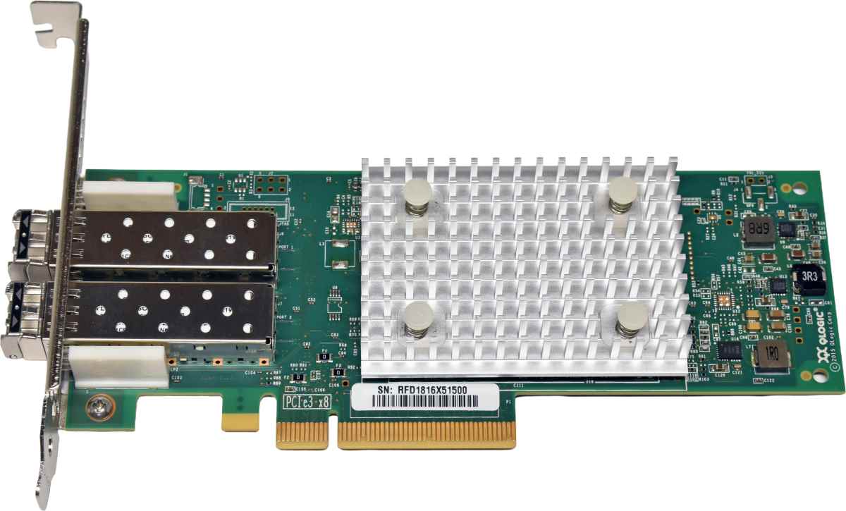 Fujitsu QLE2692-F BK3210407-35 Dual-Port 16Gb FC HBA PCIe x8 3.0 FP 2x Mini GBIC