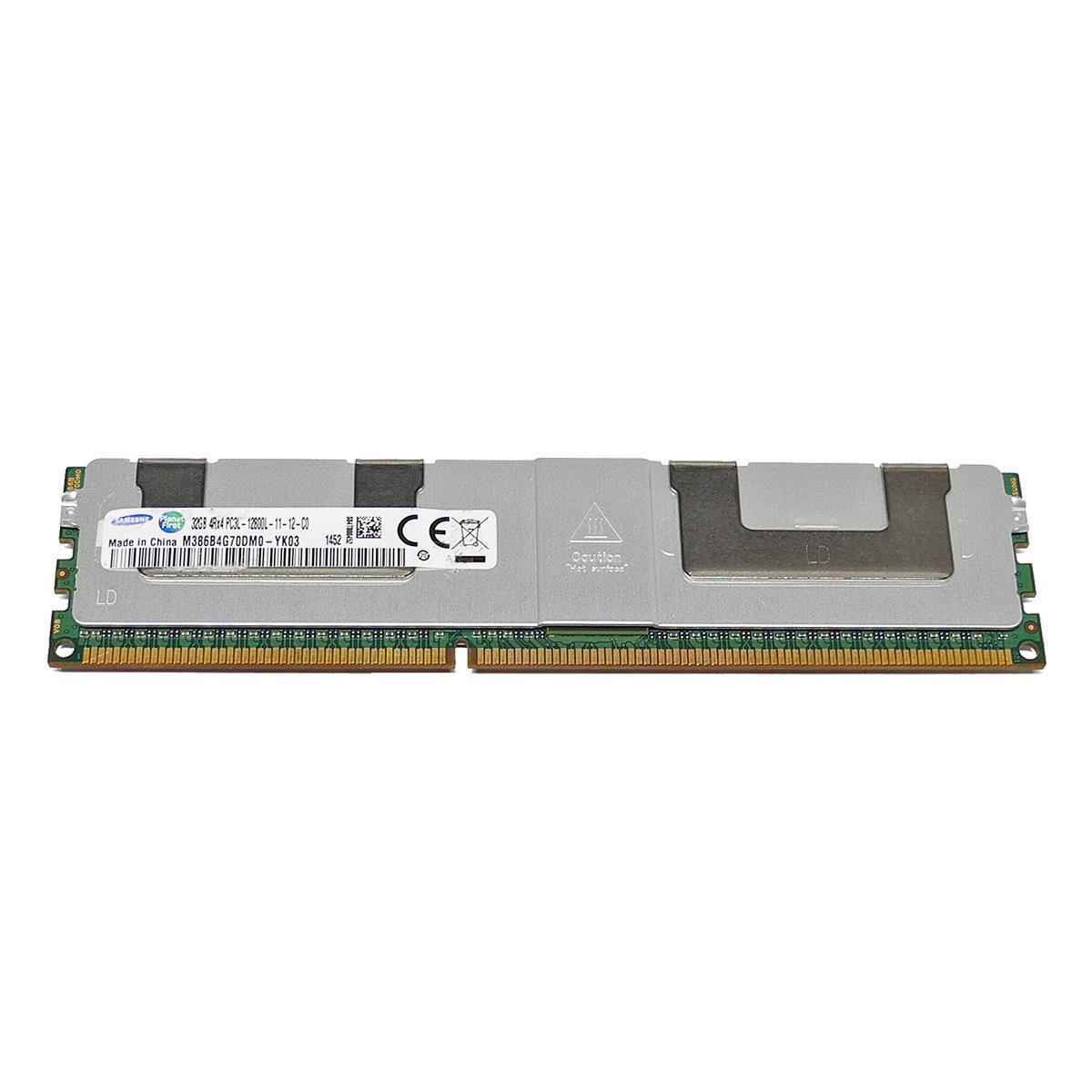 Samsung 32 GB PC3L-12800L 4Rx4 ECC M386B4G70DM0-YK03 RAM REG ECC DDR3 HP Samsung 32 GB PC3L-10600L 4Rx4 ECC RAM REG DDR3 M386B4G70DM0-YH93 647654-081