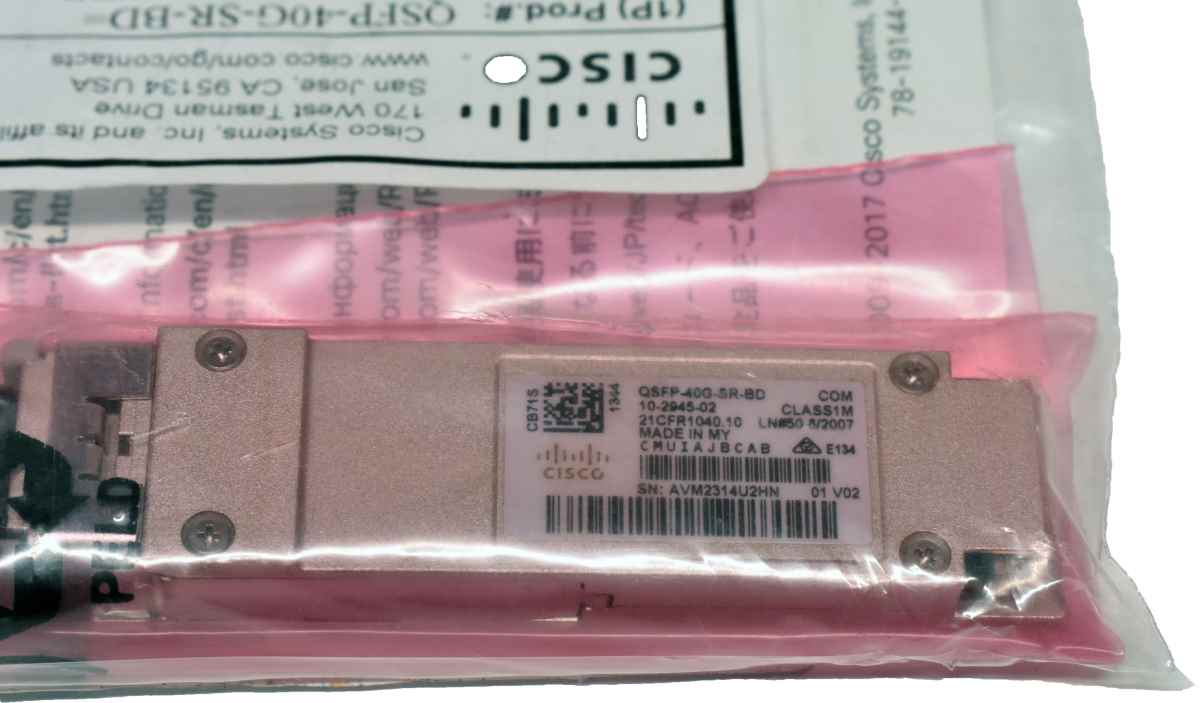 Cisco QSFP-40 BiDi Short-reach Transceiver QSFP-40G-SR-BD 10-2945-02 duplex MMF Transceiver Module NEW NEU