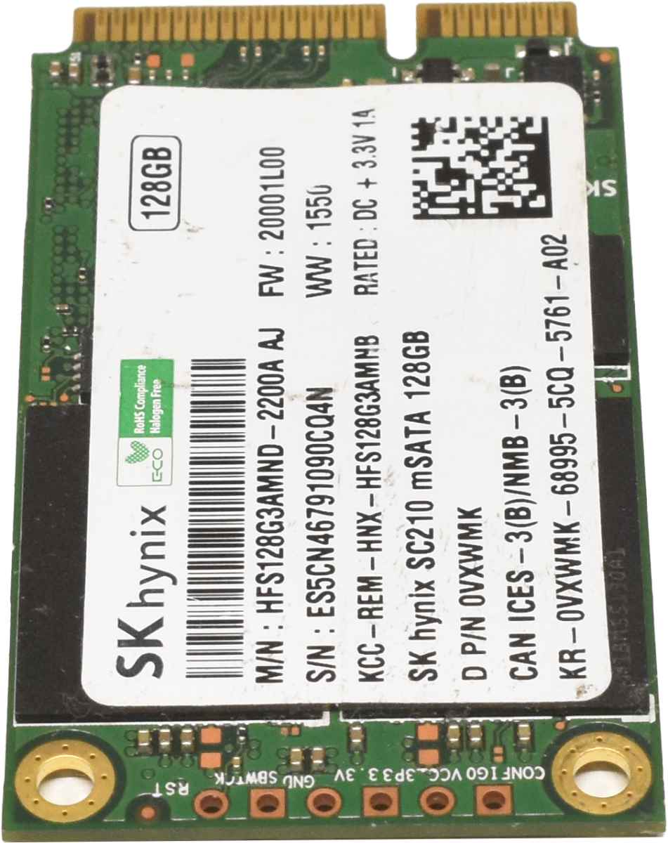 SK Hynix Dell SC210 mSATA 128GB SATA 6Gb/s SSD HFS128G3AMND-2200A AJ 0VXWMK SK Hynix Dell SC210 mSATA 128GB SATA 6Gb/s SSD HFS128G3AMND-2200A AJ 0VXWMK