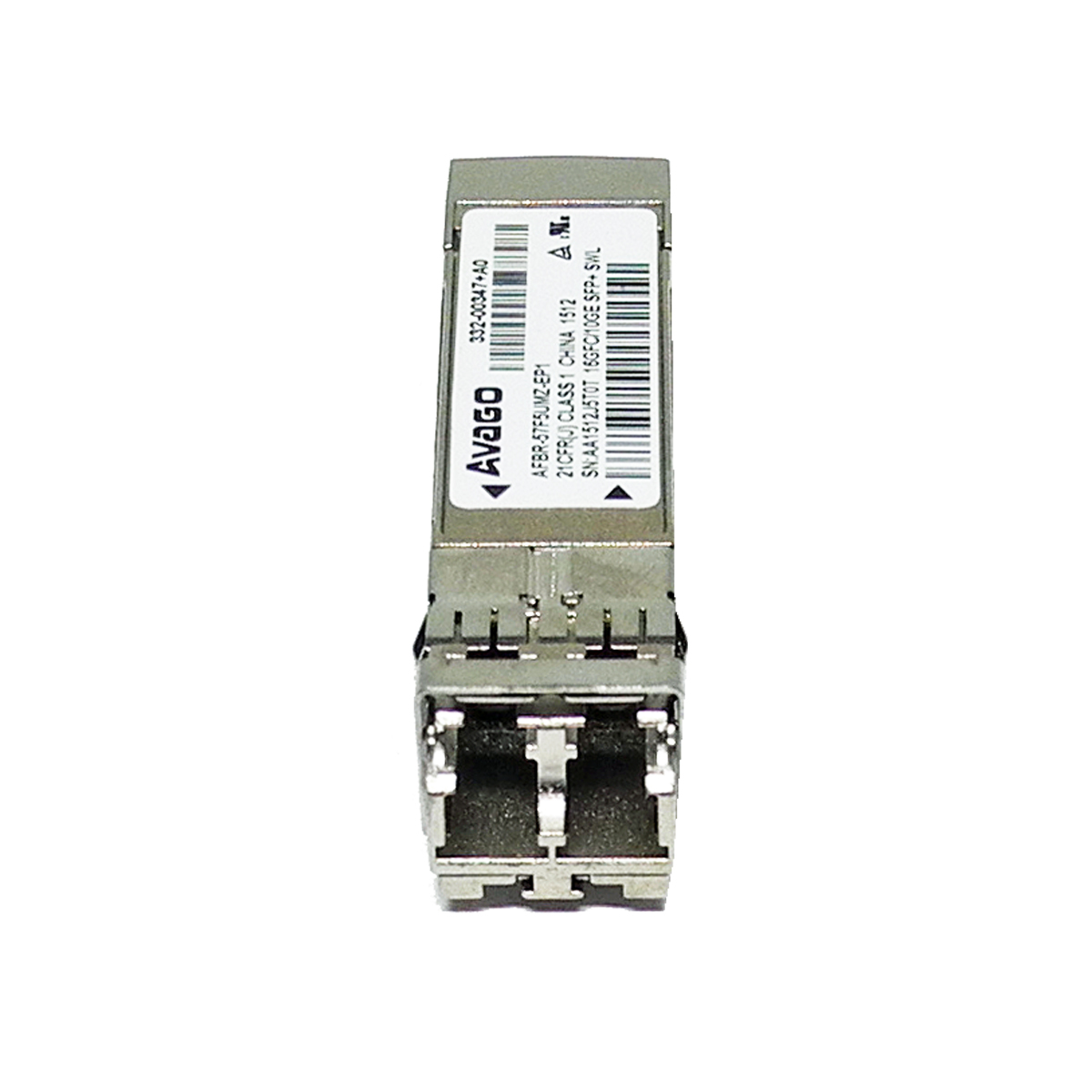 AVAGO AFBR-57F5UMZ-EP1 16Gb FC SFP+ SWL 850 nm Transceiver NA P/N 332-00347+A0 AVAGO AFBR-57F5UMZ-EP1 16Gb FC SFP+ SWL 850 nm Transceiver NA P/N 332-00347+A0