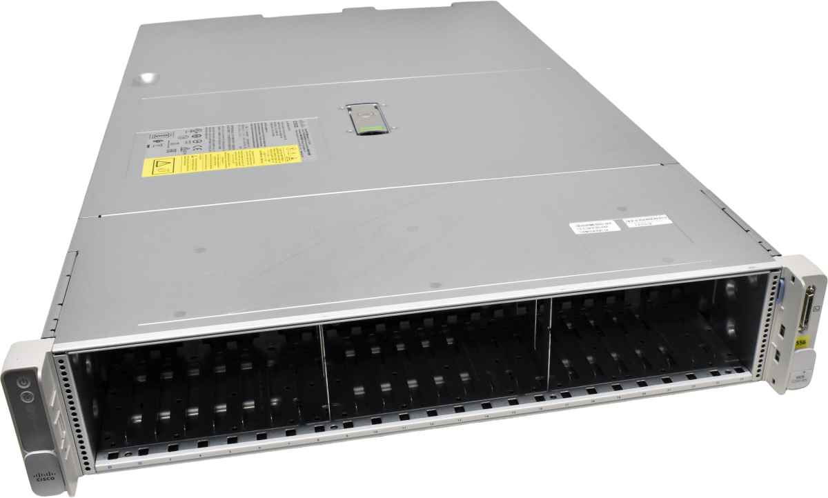 CISCO UCS C240 M5 no CPU 2x Kühler no PC4 26 x SFF Raid M5HD 2U 2x Riser CISCO UCS C240 M5 2x Gold 6132 14-Core CPU 128 PC4 RAM 26 x SFF Raid M5HD 2x Riser