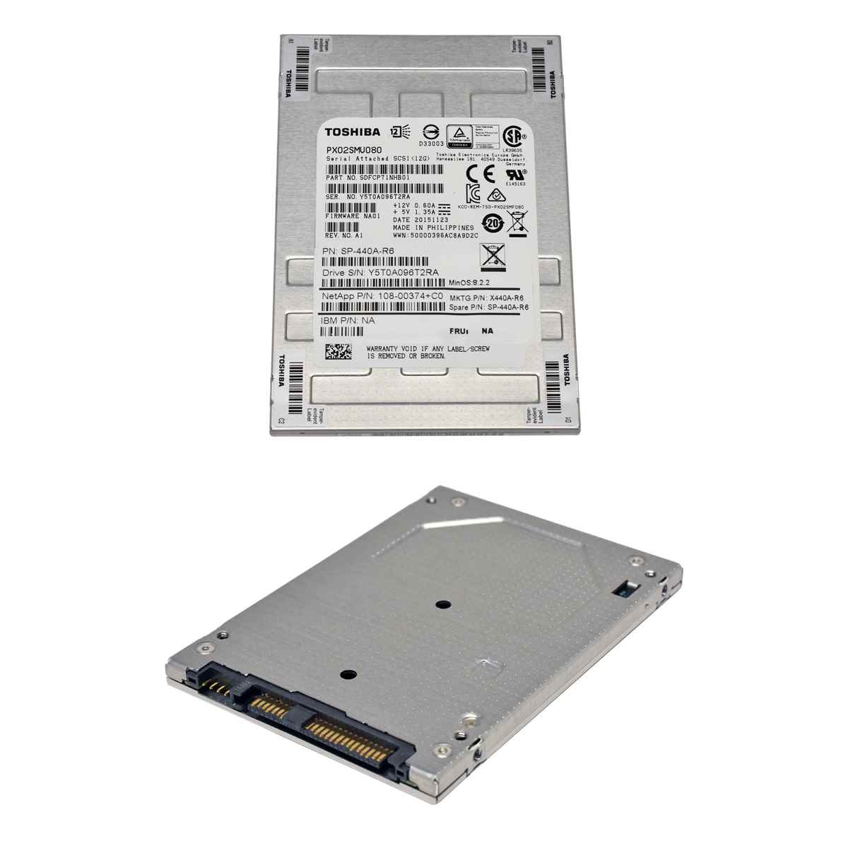 Toshiba NetApp 800GB SSD SAS 12Gb/s 2.5“ PX02SMU080 X440A-R6 Toshiba NetApp 800GB SSD SAS 12Gb/s 2.5“ PX02SMU080 X440A-R6