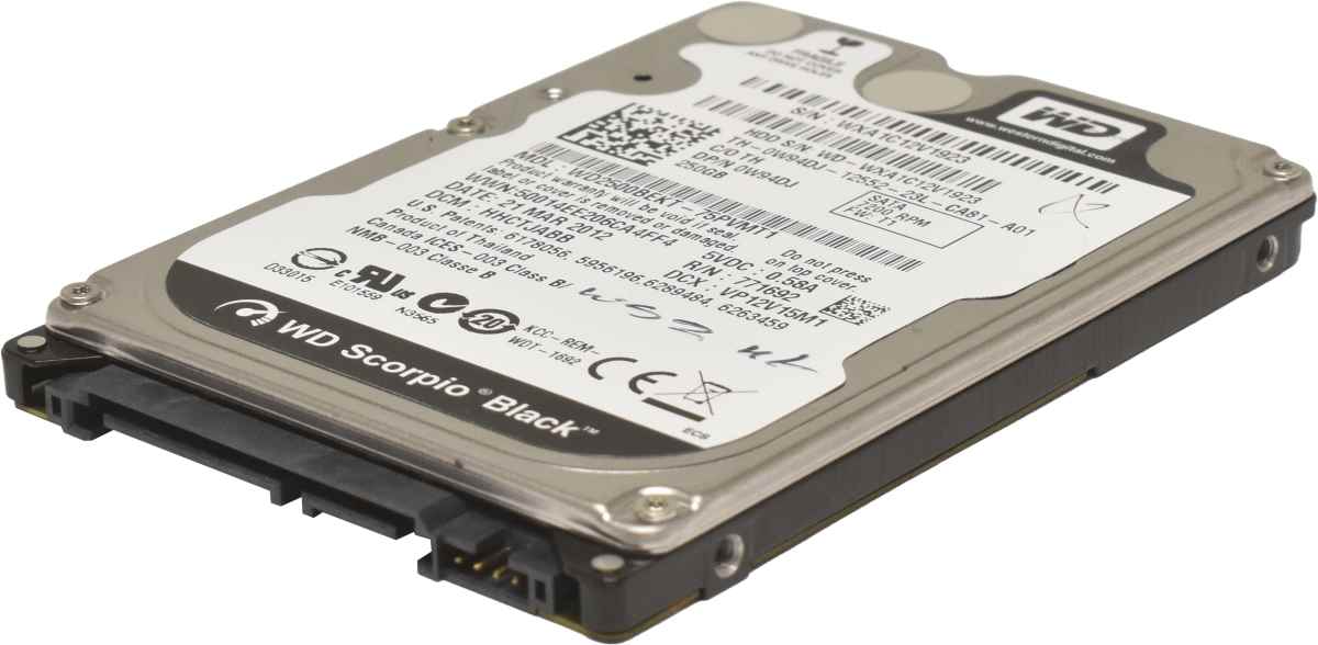 Dell WD 250GB 2.5" 7.2K SATA 3G HDD Festplatte WD2500BEKT-75PVMT1 0W94DJ