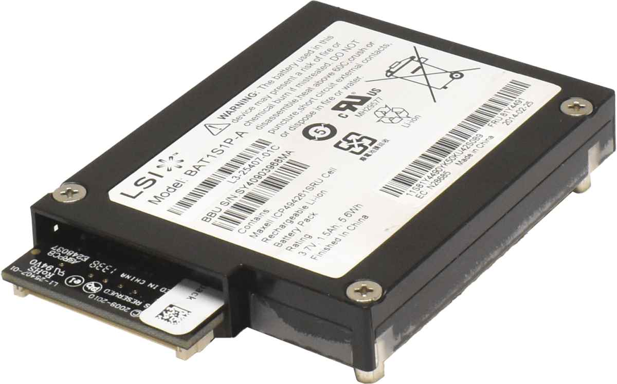 LSI BAT1S1P-A Backup Battery For MegaRAID 9260 / 9261 / 9280 L3-25407-01C LSI BAT1S1P-A Backup Battery For MegaRAID 9260 / 9261 / 9280 L3-25407-01C
