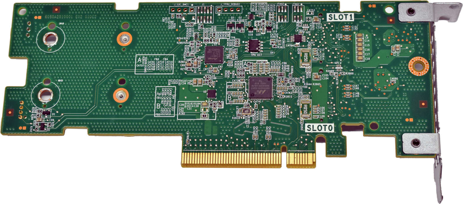 Dell 061F54 BOSS SSD Adapter Card PCI-Express x8 to 2x M.2 2280 SSD Slots LP