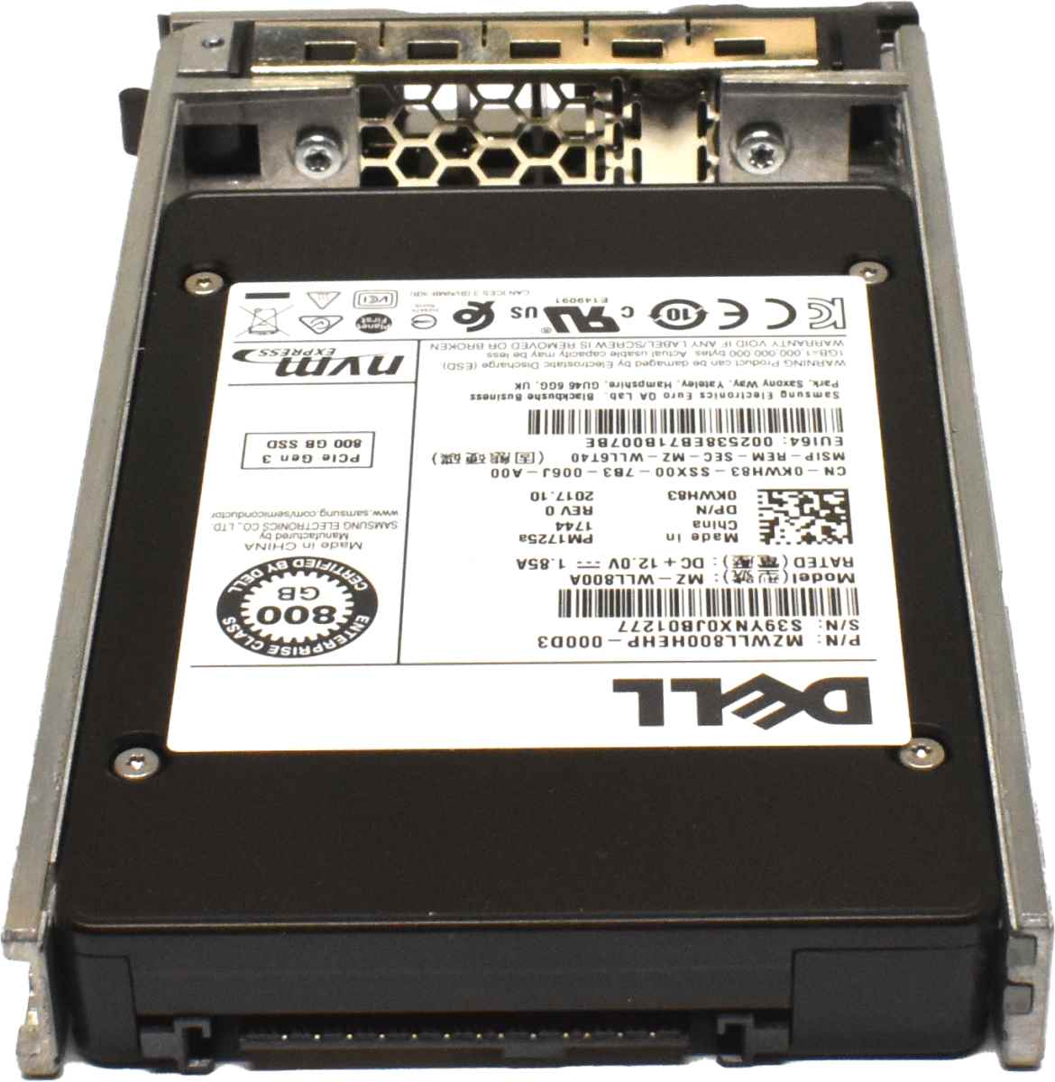 Dell Samsung PM1725a 800GB 2.5" NVMe PCIe SSD MZ-WLL800A 0KWH83 PowerEdge Dell Samsung PM1725a 800GB 2.5" NVMe PCIe SSD MZ-WLL800A 0KWH83 PowerEdge