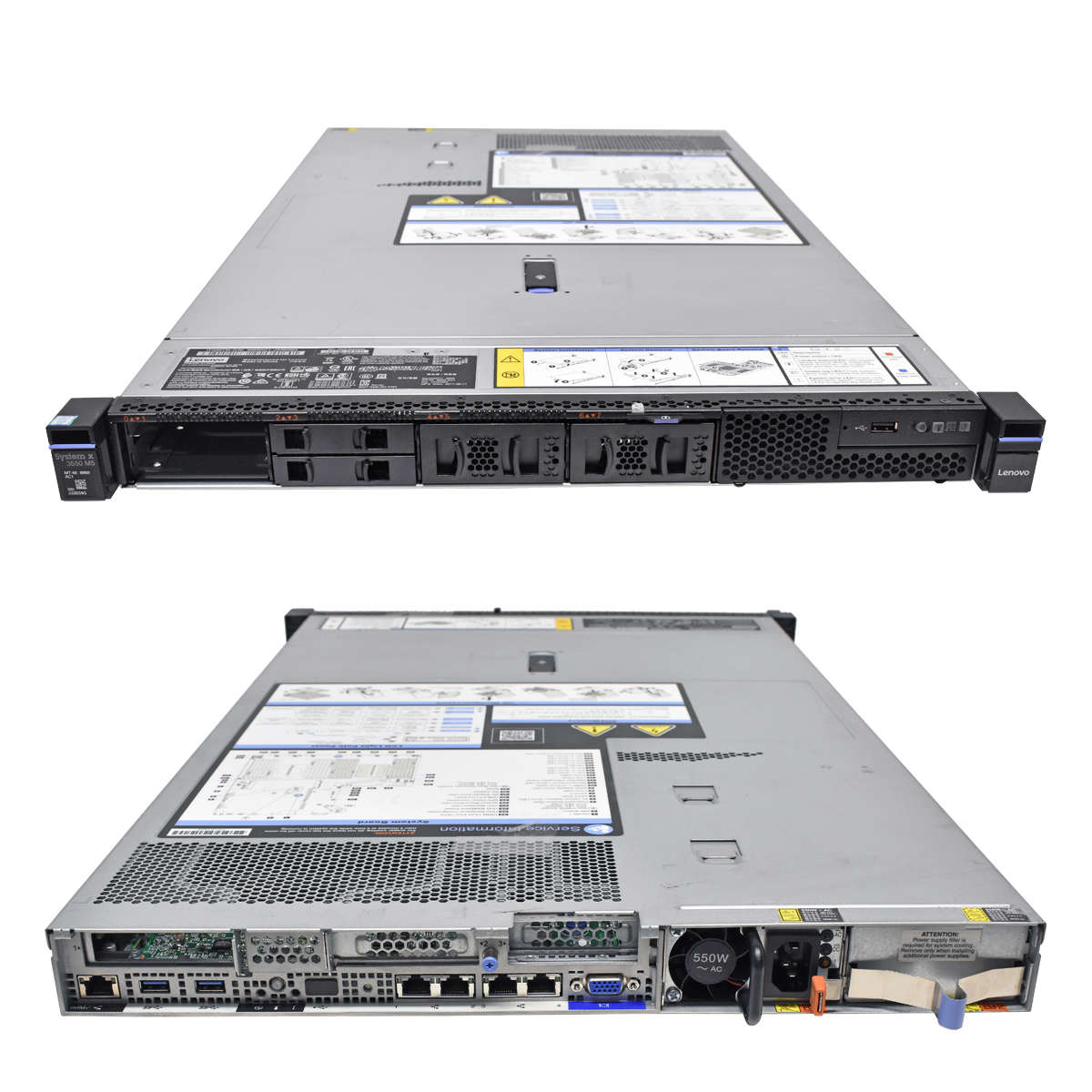 Lenovo-System-x3550-M5-Server-no-CPU-no-DDR4-2x-He-002.jpg Lenovo System x3550 M5 Server no CPU no DDR4 2x Heatsink 1xPWS M5210 4x SFF 2,5