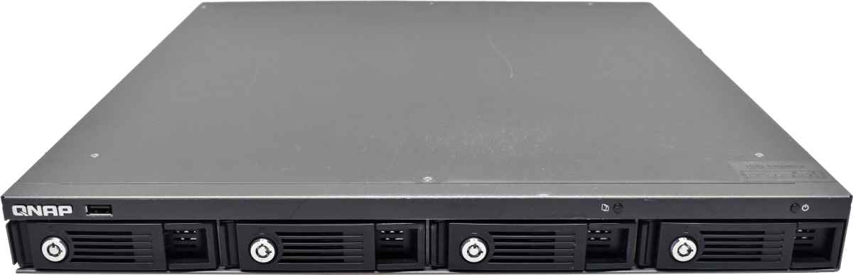 QNAP TS-421U 4-Bay NAS Server Marvell 2.0 GHz 1GB DDR3 RAM no HDDs