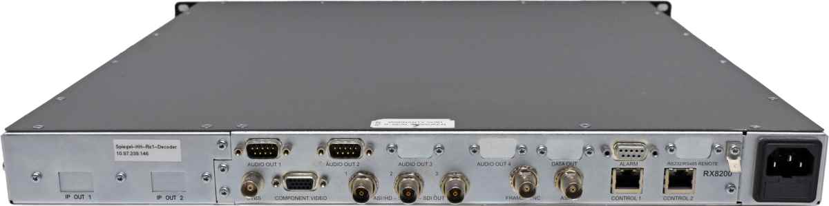 Ericsson Receiver RX8200 MPEG2 & MPEG4 4:2:2 Base Unit for Receiver RX8200 Rev. 4.8.1