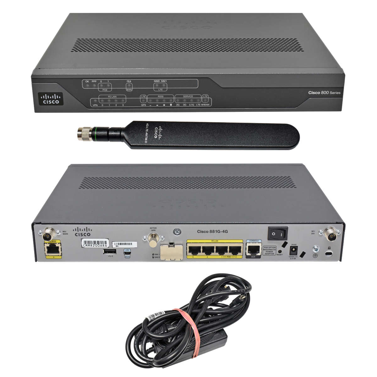 Cisco-C881G-4G-GA-K9-4-Port-Fast-Ethernet-Integrat-001.jpg Cisco C881G-4G-GA-K9 4-Port Fast Ethernet Integrated Services Router + Netzteil + Antenne