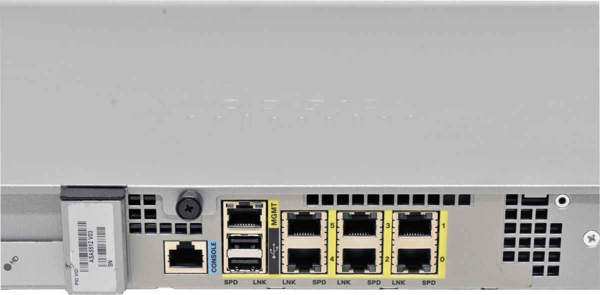 Cisco ASA 5512-X 6-Port Gigabit Ethernet Adaptive Security Appliance +Rack Ears +Caddy no HDD